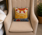 Mustard Embroidered Cushion Cover