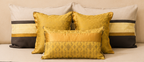 Mustard Royale Charcoal Accent Bedsheet Set