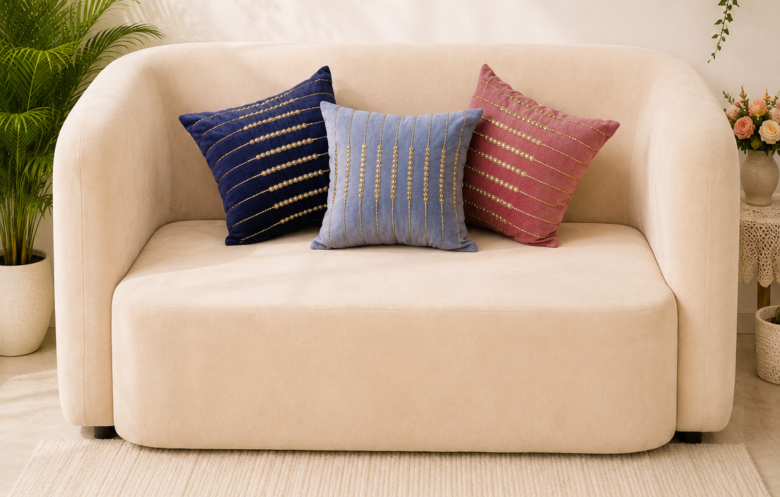Lustre Lines Multicolour Cushion Cover Set
