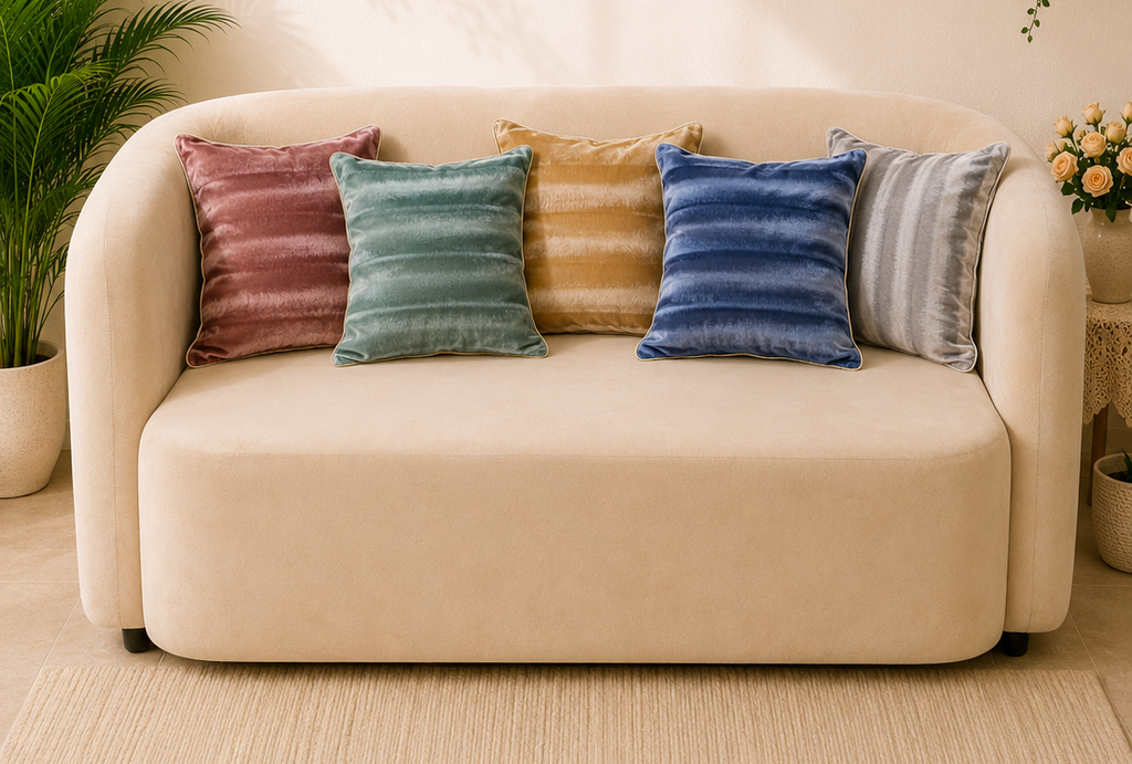 Velvet Multicolour Cushion Cover Set