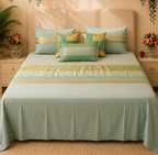 Sage Royale Gold Accent Bed Ensemble