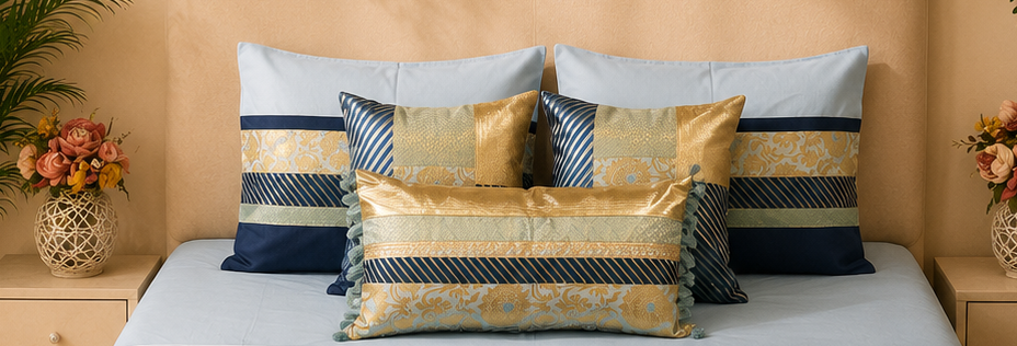 Sunrise Stripes Yellow & Grey Bed Ensemble