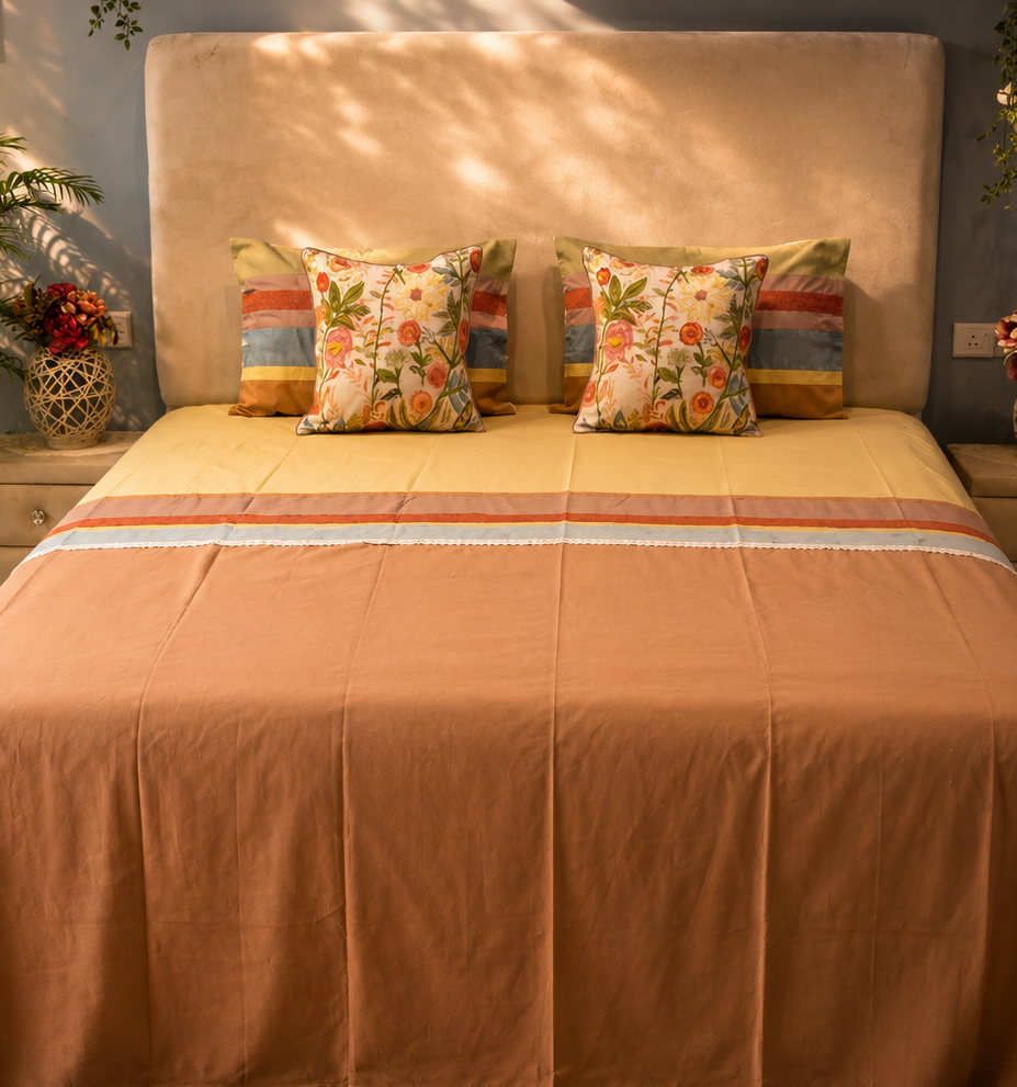 Terracotta Bloom Bed Ensemble