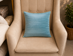 Sky Blue Velvet Cushion Cover