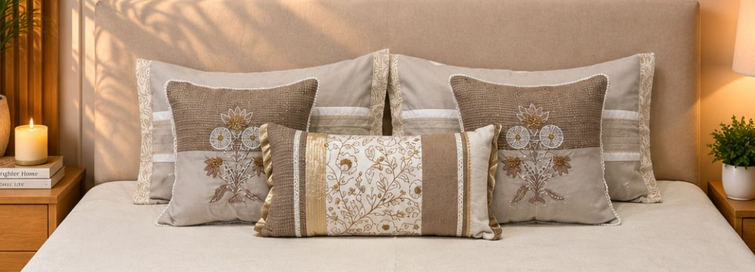 Dusty Mauve Floral Quilted Bedsheet Set